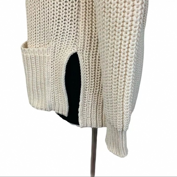 360 Sweater Cardigan XS Beige Button Front V Neck - Picture 5 of 11